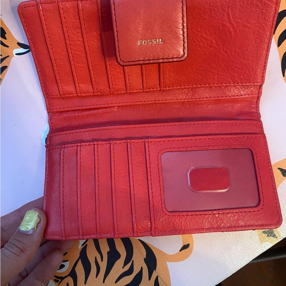 Fossil Red Leather wallet